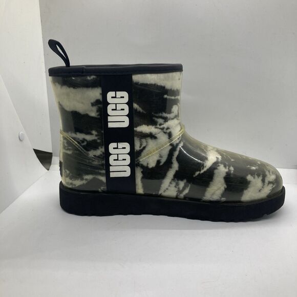UGG WOMEN CLASSIC MINI BLACK MARBLE Womens 9 Boots - Picture 5 of 9
